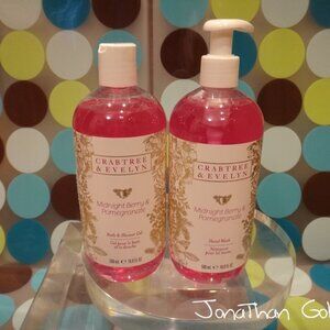 Crabtree & Evelyn Midnight Berry Bath & Shower Gel & Hand Wash 500mL 16.9 Fl Oz